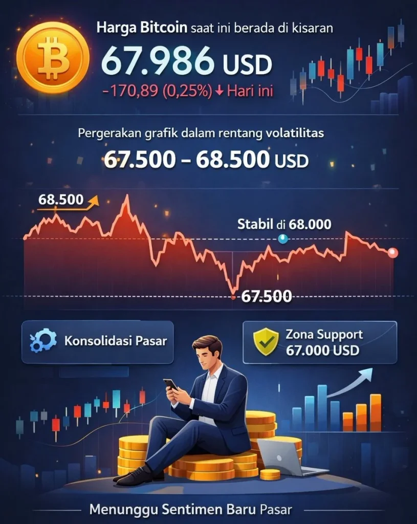 Bitcoin Menguat Tipis ke $63.446, Pasar Mulai Temukan Titik Stabilitas Pasca Tekanan Jual Bitcoin Menguat Tipis ke $63.446, Pasar Mulai Temukan Titik Stabilitas Pasca Tekanan Jual